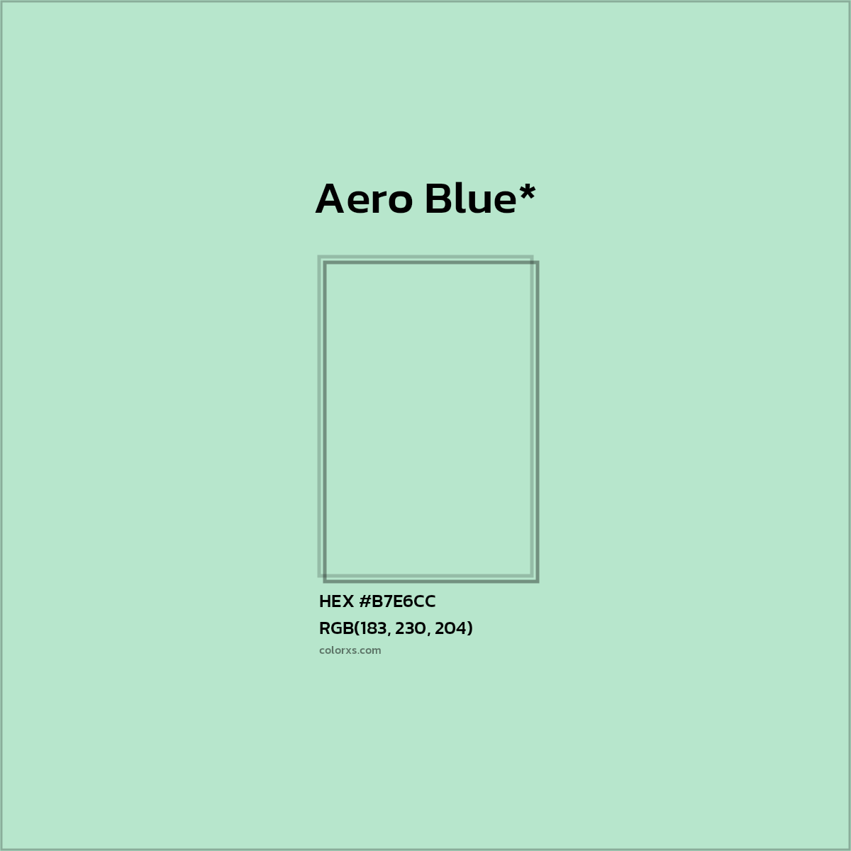 HEX #B7E6CC Color Name, Color Code, Palettes, Similar Paints, Images
