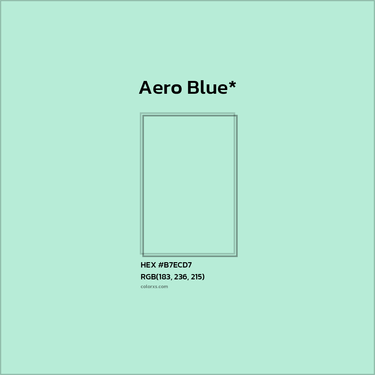 HEX #B7ECD7 Color Name, Color Code, Palettes, Similar Paints, Images