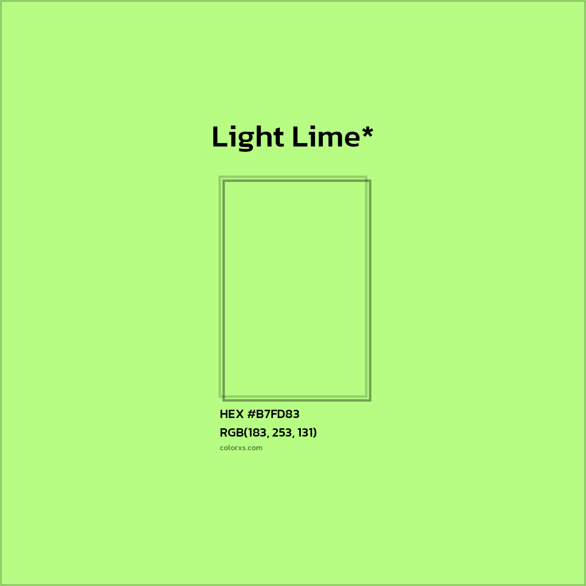 HEX #B7FD83 Color Name, Color Code, Palettes, Similar Paints, Images