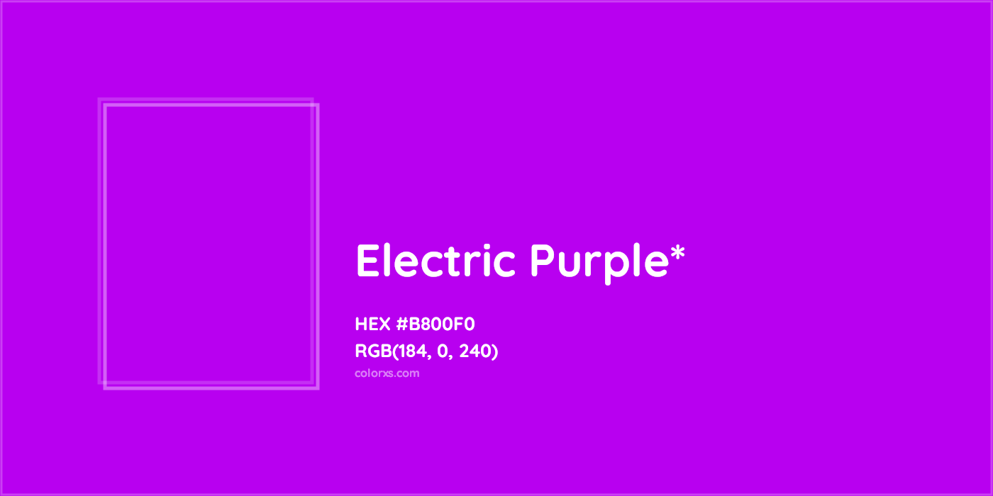 HEX #B800F0 Color Name, Color Code, Palettes, Similar Paints, Images