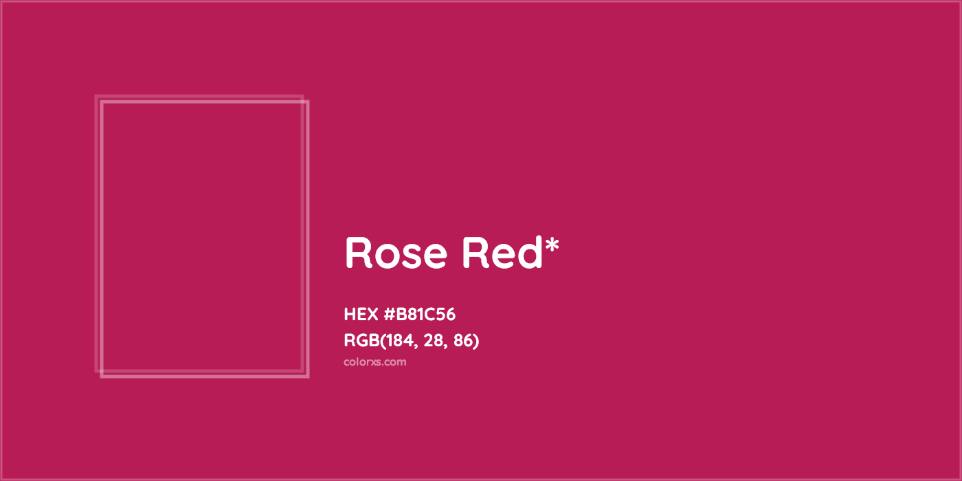 HEX #B81C56 Color Name, Color Code, Palettes, Similar Paints, Images
