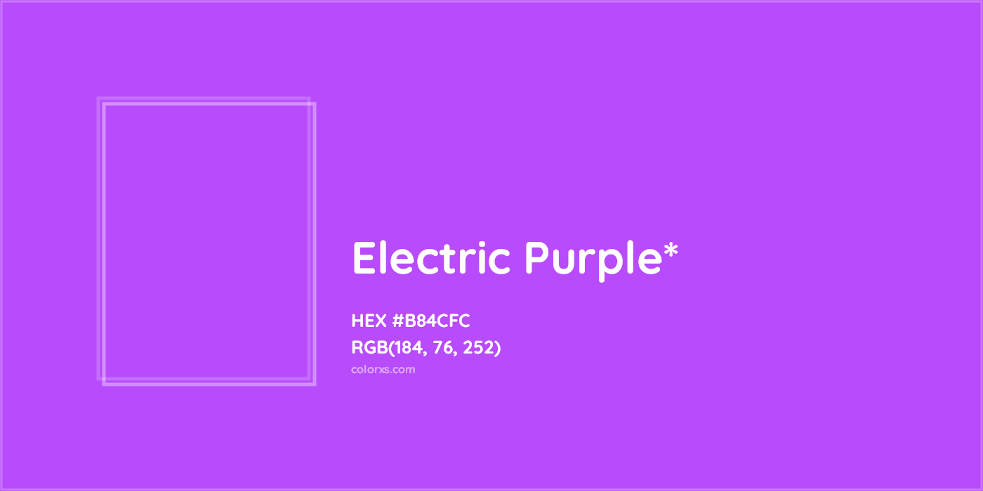 HEX #B84CFC Color Name, Color Code, Palettes, Similar Paints, Images