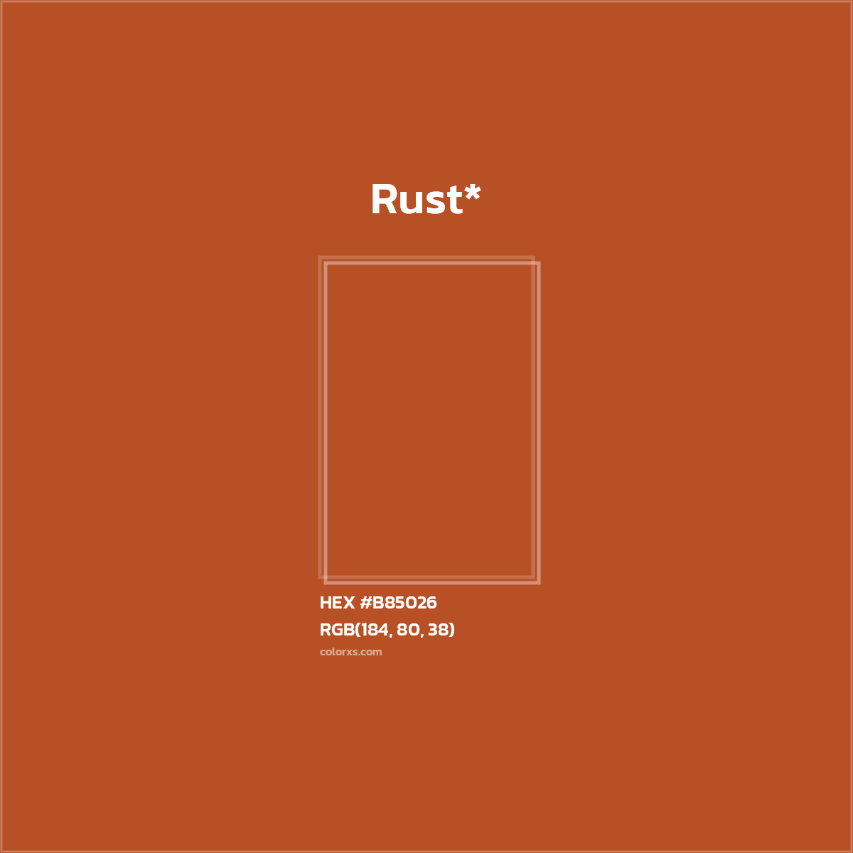 HEX #B85026 Color Name, Color Code, Palettes, Similar Paints, Images