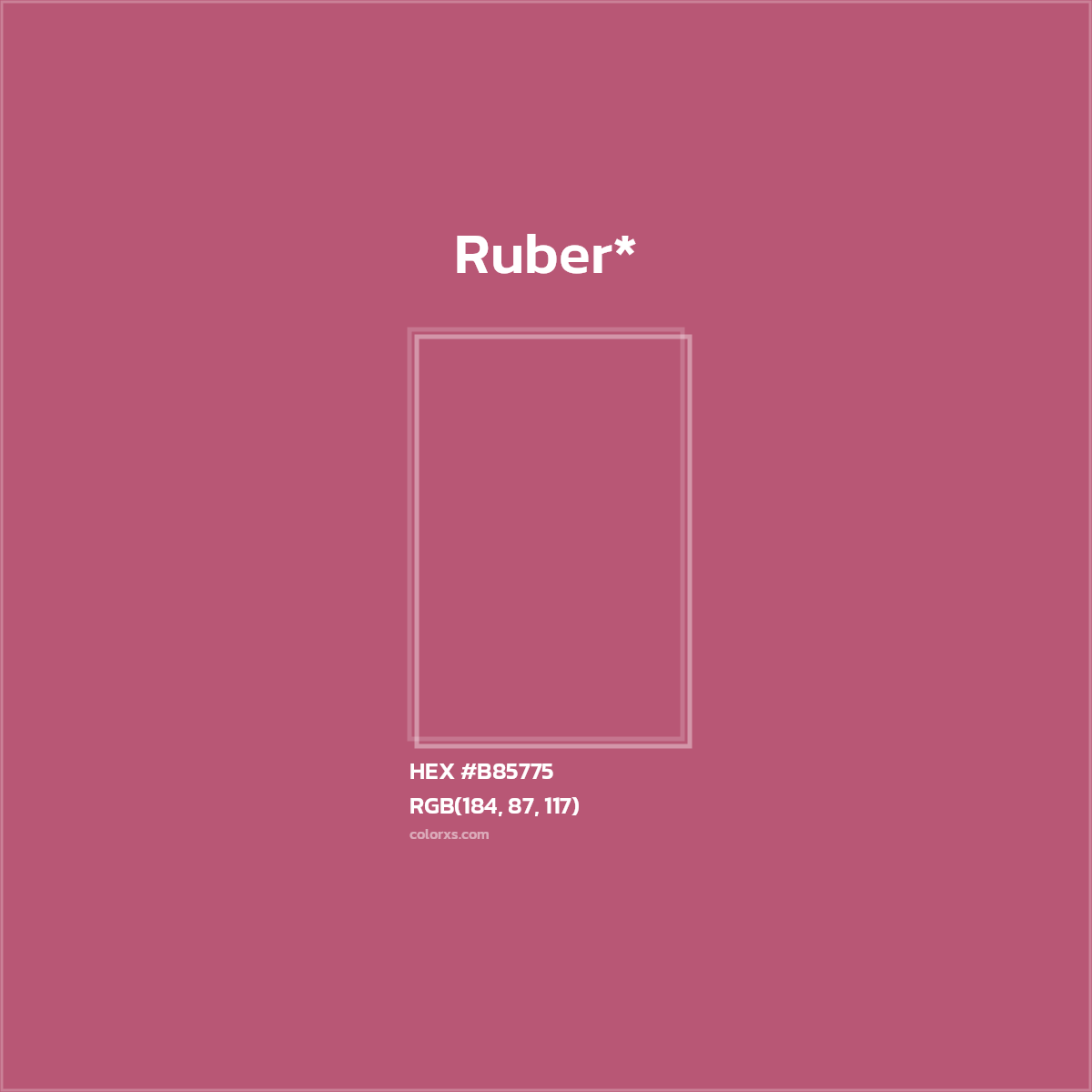 HEX #B85775 Color Name, Color Code, Palettes, Similar Paints, Images