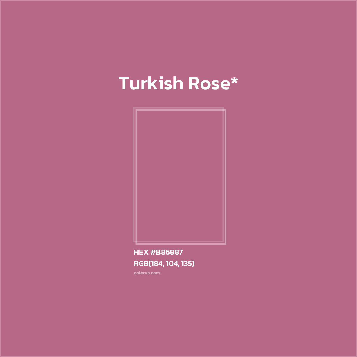 HEX #B86887 Color Name, Color Code, Palettes, Similar Paints, Images