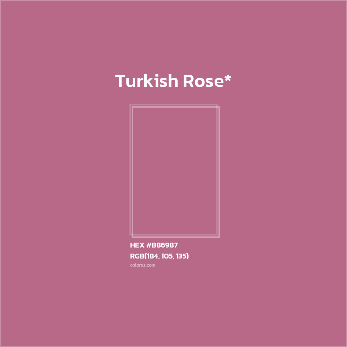 HEX #B86987 Color Name, Color Code, Palettes, Similar Paints, Images