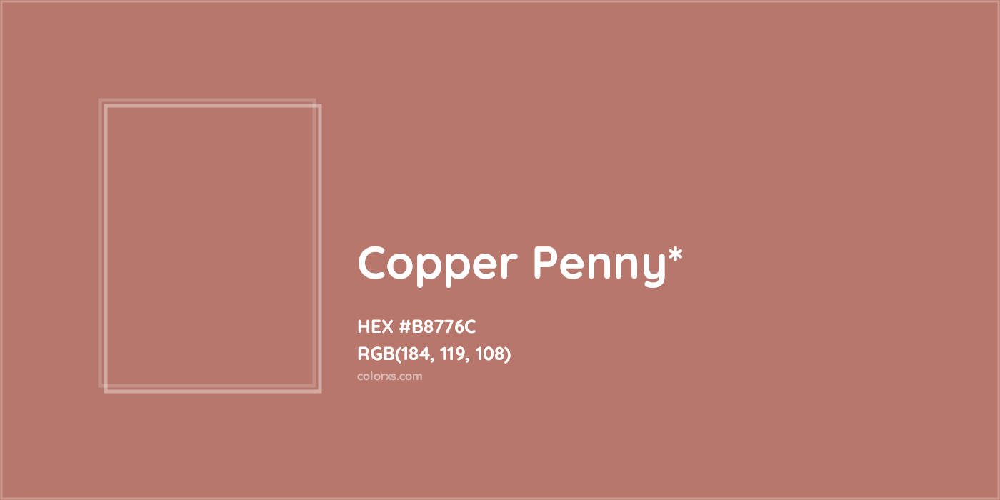 HEX #B8776C Color Name, Color Code, Palettes, Similar Paints, Images