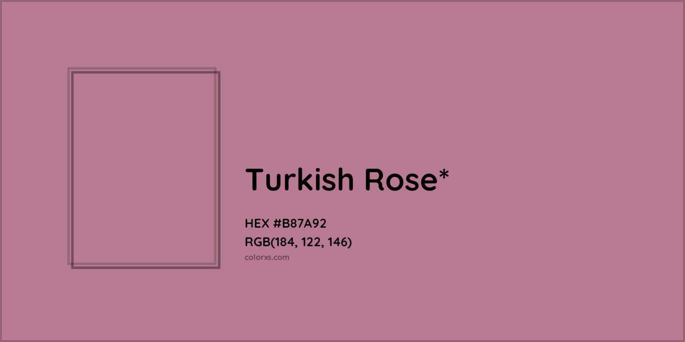 HEX #B87A92 Color Name, Color Code, Palettes, Similar Paints, Images