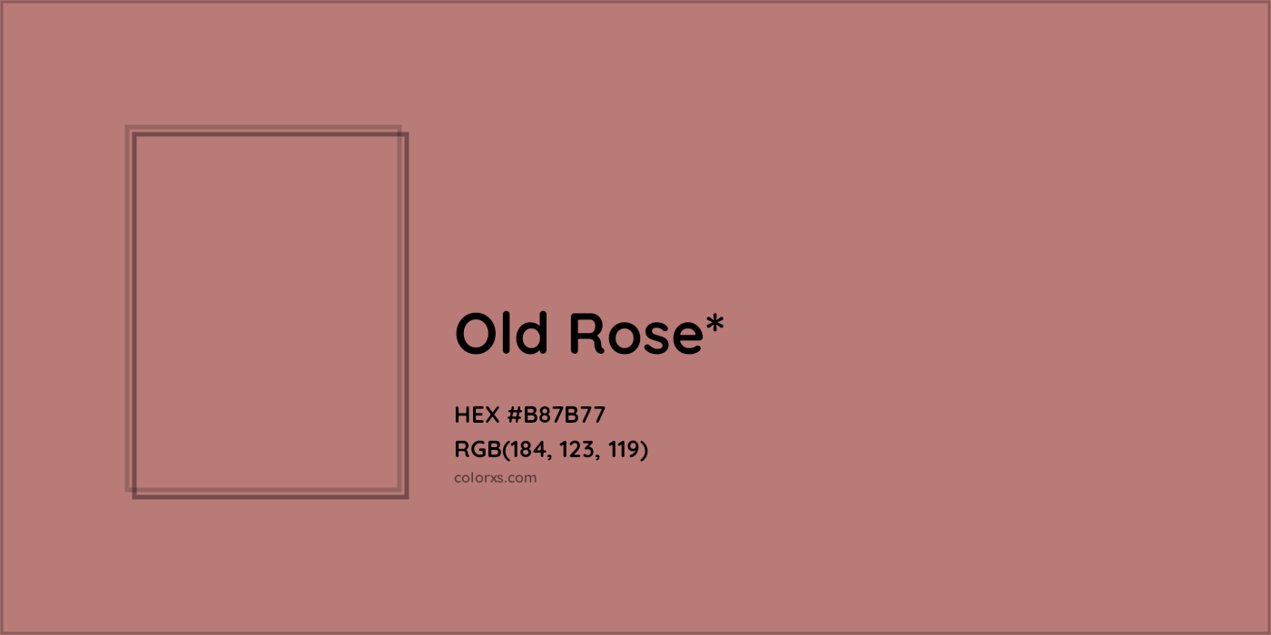 HEX #B87B77 Color Name, Color Code, Palettes, Similar Paints, Images