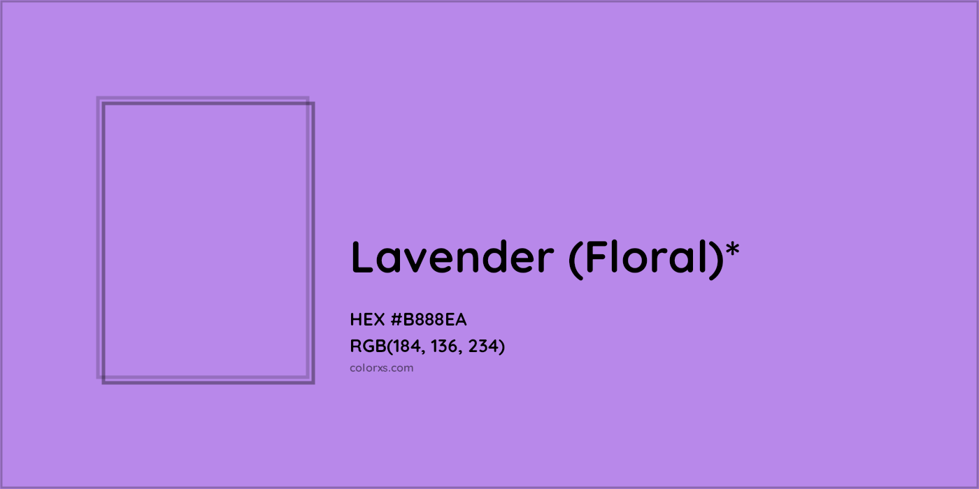HEX #B888EA Color Name, Color Code, Palettes, Similar Paints, Images