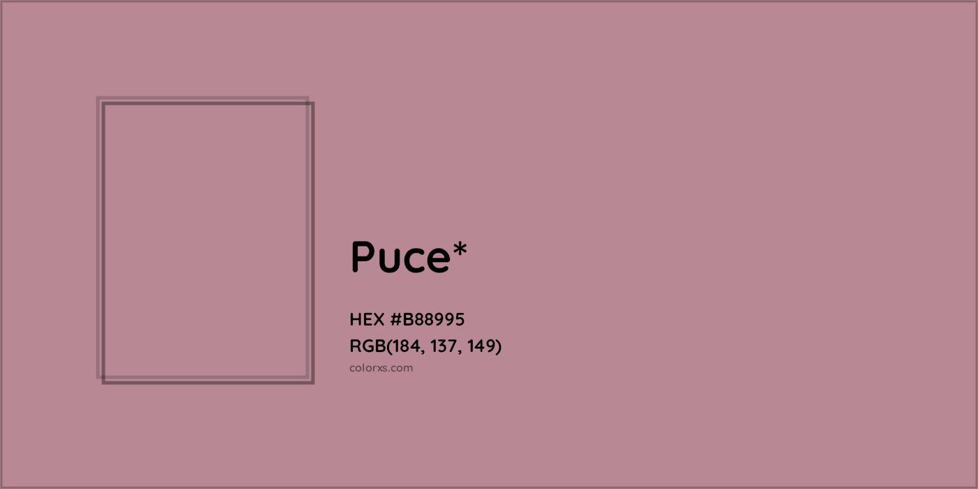 HEX #B88995 Color Name, Color Code, Palettes, Similar Paints, Images