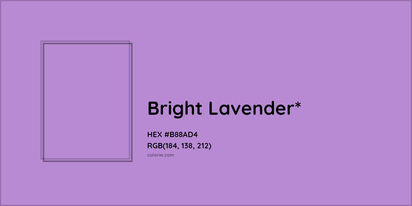 HEX #B88AD4 Color Name, Color Code, Palettes, Similar Paints, Images