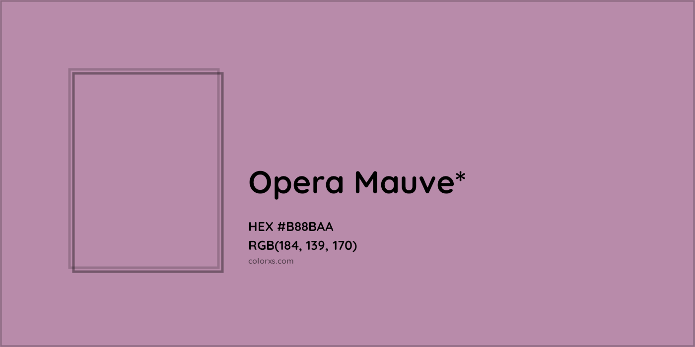 HEX #B88BAA Color Name, Color Code, Palettes, Similar Paints, Images