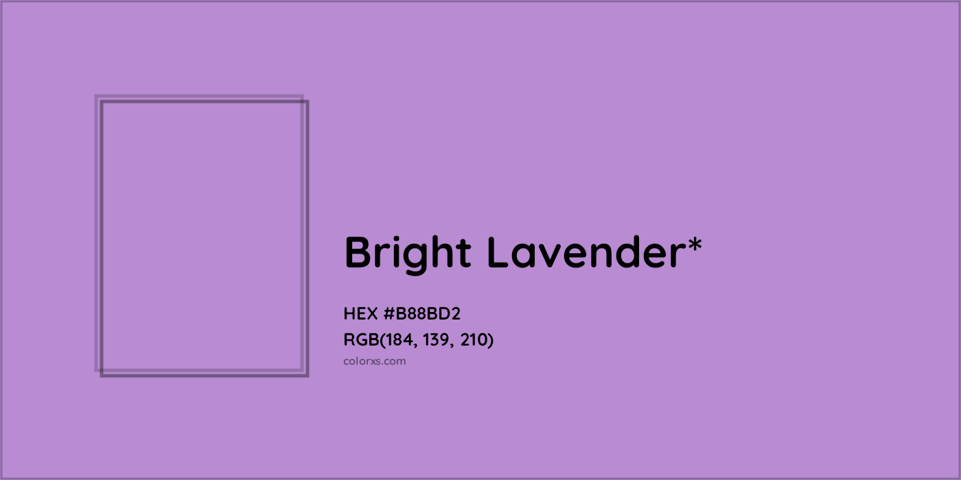 HEX #B88BD2 Color Name, Color Code, Palettes, Similar Paints, Images