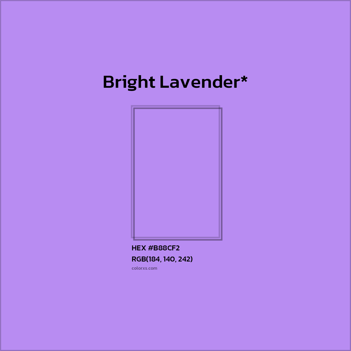 HEX #B88CF2 Color Name, Color Code, Palettes, Similar Paints, Images