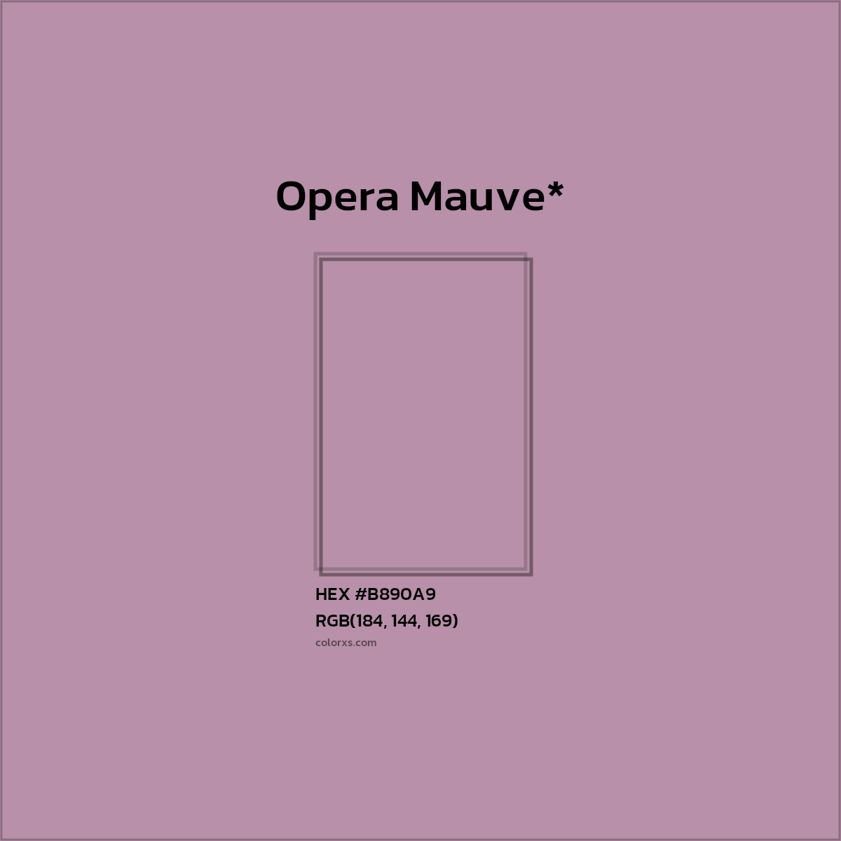 HEX #B890A9 Color Name, Color Code, Palettes, Similar Paints, Images