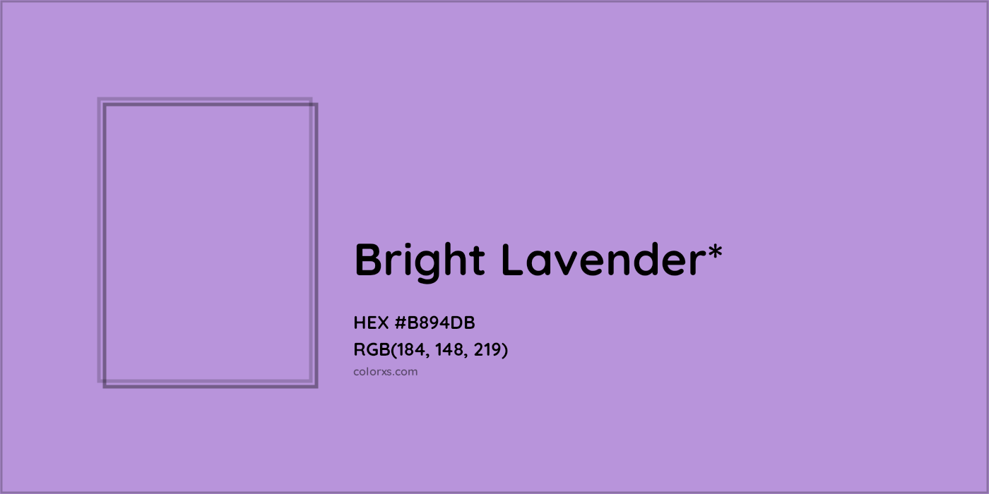 HEX #B894DB Color Name, Color Code, Palettes, Similar Paints, Images