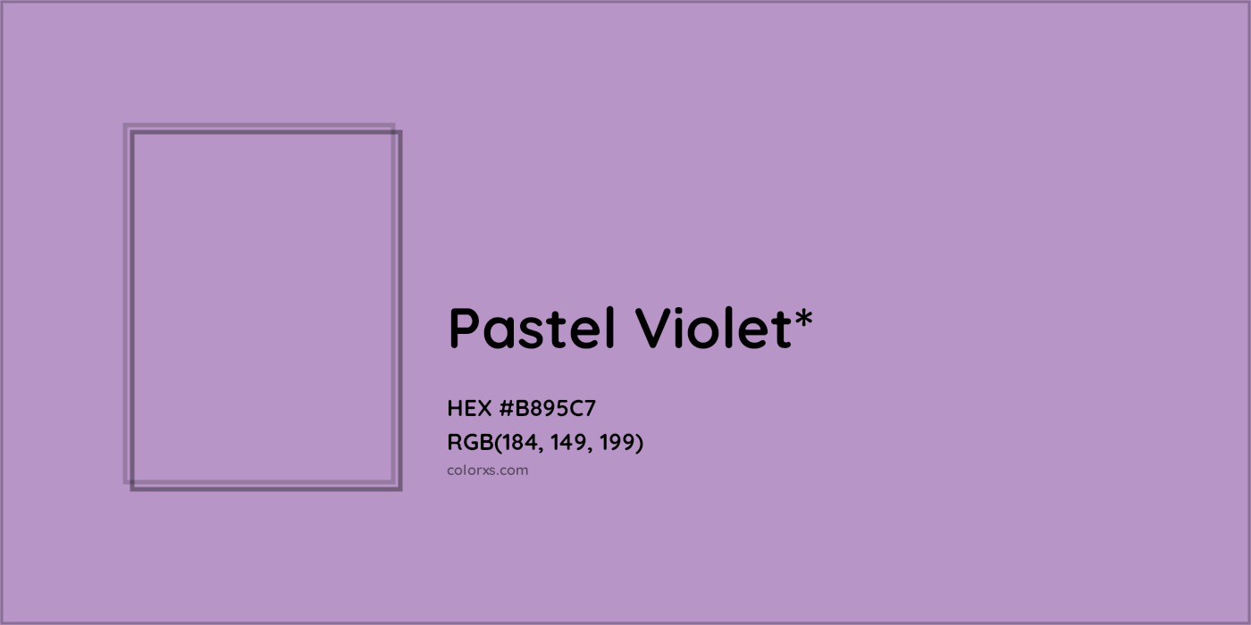HEX #B895C7 Color Name, Color Code, Palettes, Similar Paints, Images