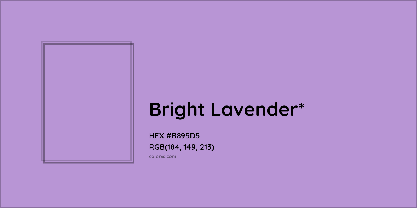 HEX #B895D5 Color Name, Color Code, Palettes, Similar Paints, Images