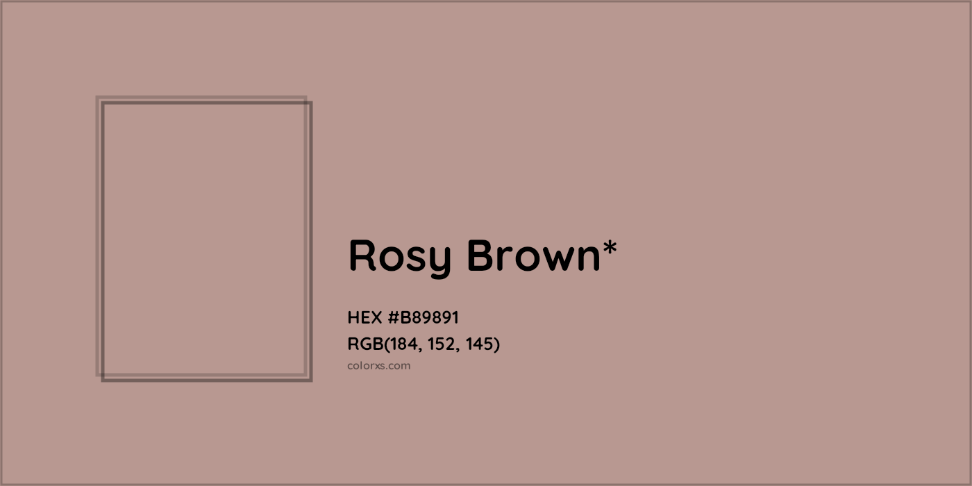 HEX #B89891 Color Name, Color Code, Palettes, Similar Paints, Images
