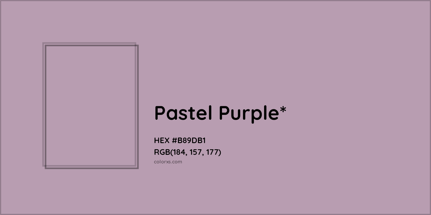 HEX #B89DB1 Color Name, Color Code, Palettes, Similar Paints, Images