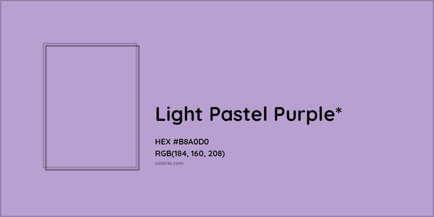 HEX #B8A0D0 Color Name, Color Code, Palettes, Similar Paints, Images