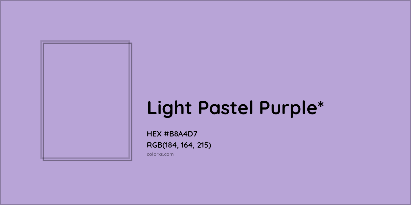 HEX #B8A4D7 Color Name, Color Code, Palettes, Similar Paints, Images
