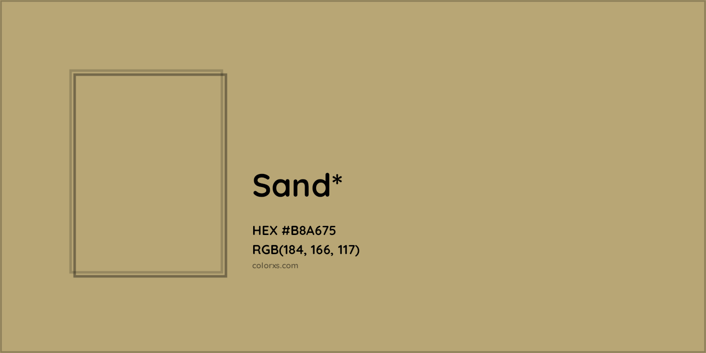 HEX #B8A675 Color Name, Color Code, Palettes, Similar Paints, Images