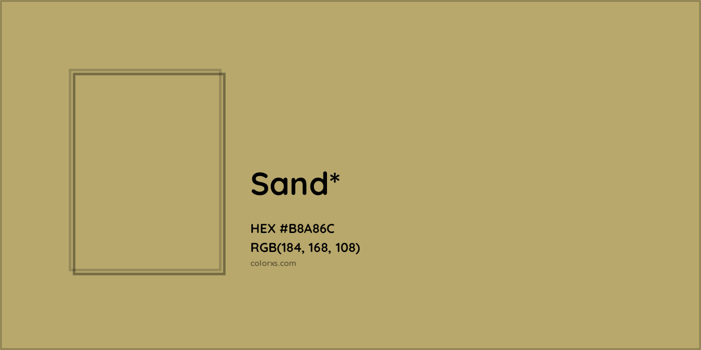 HEX #B8A86C Color Name, Color Code, Palettes, Similar Paints, Images