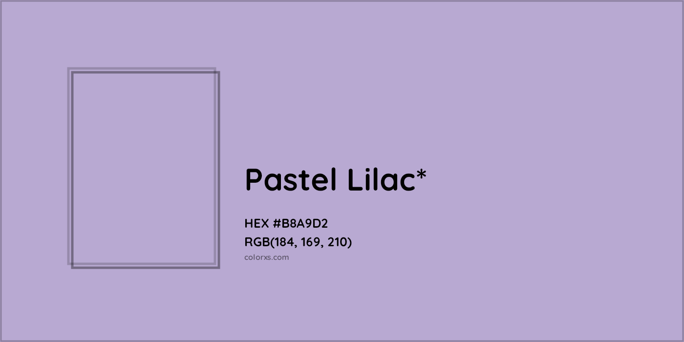 HEX #B8A9D2 Color Name, Color Code, Palettes, Similar Paints, Images