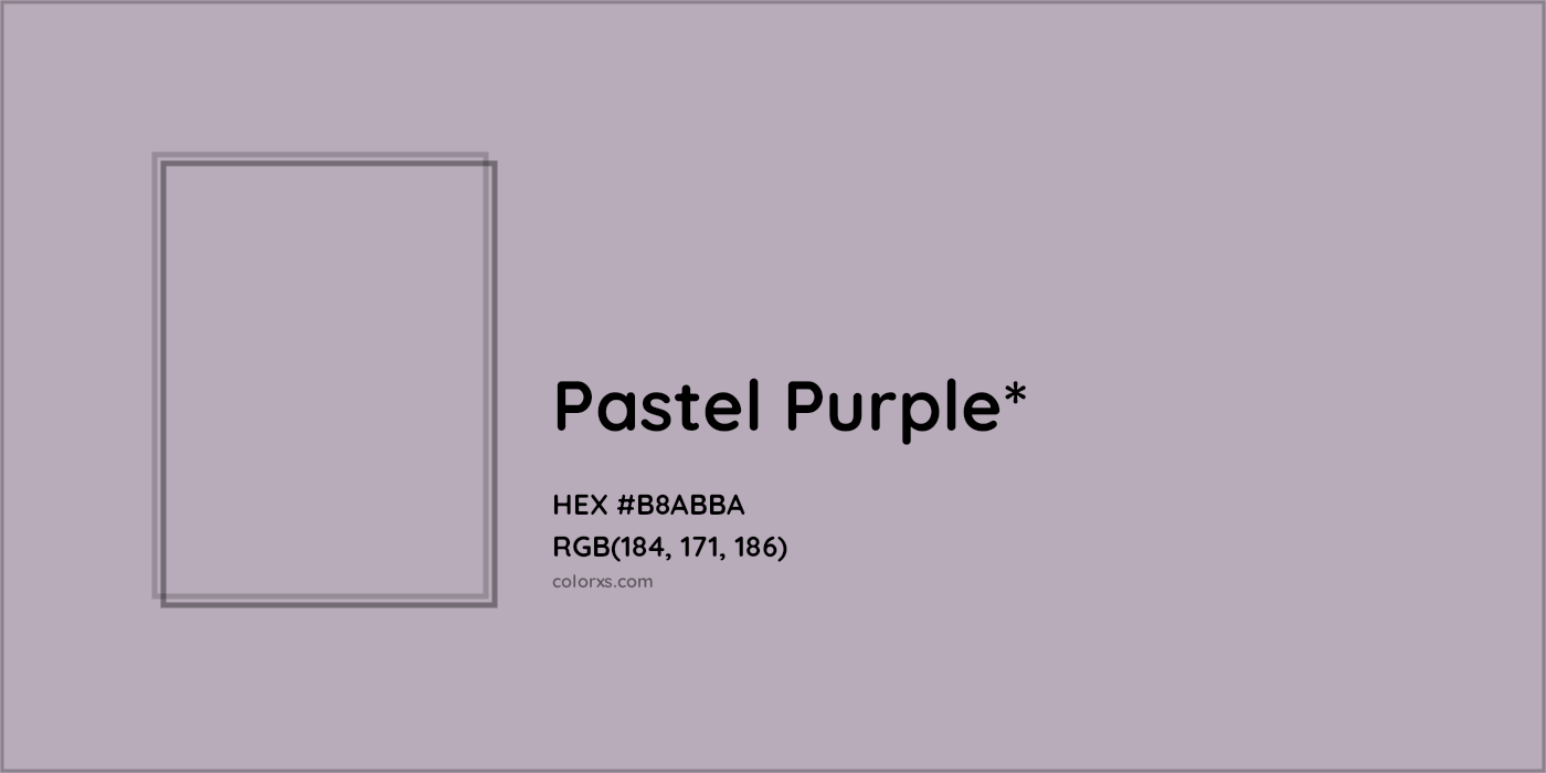HEX #B8ABBA Color Name, Color Code, Palettes, Similar Paints, Images