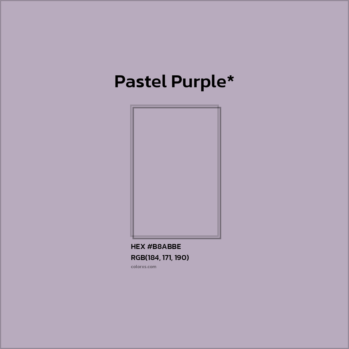 HEX #B8ABBE Color Name, Color Code, Palettes, Similar Paints, Images