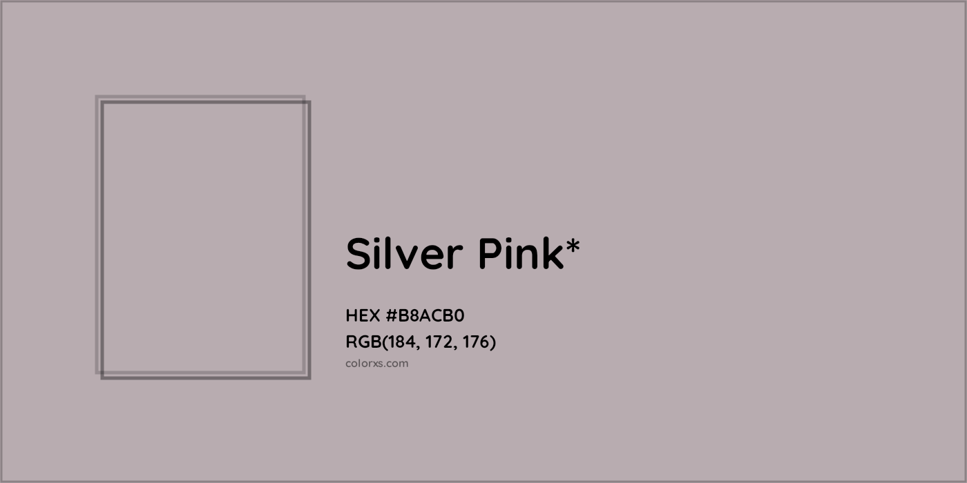 HEX #B8ACB0 Color Name, Color Code, Palettes, Similar Paints, Images