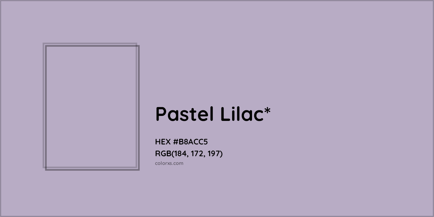 HEX #B8ACC5 Color Name, Color Code, Palettes, Similar Paints, Images
