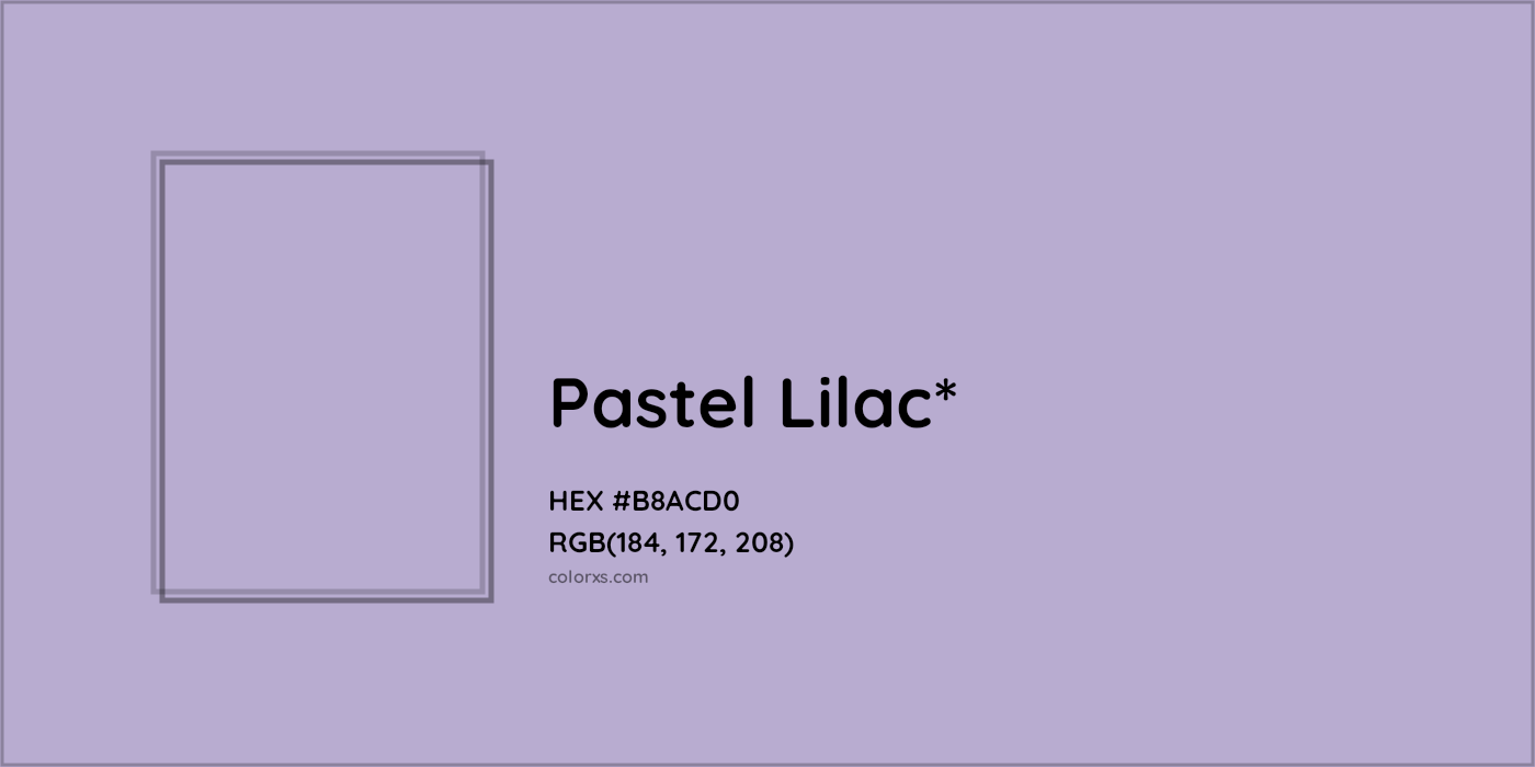 HEX #B8ACD0 Color Name, Color Code, Palettes, Similar Paints, Images