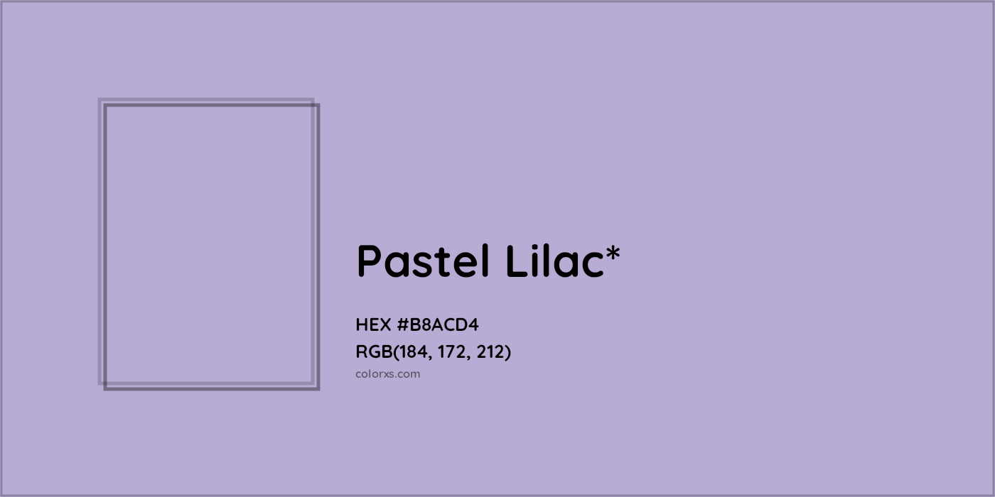 HEX #B8ACD4 Color Name, Color Code, Palettes, Similar Paints, Images