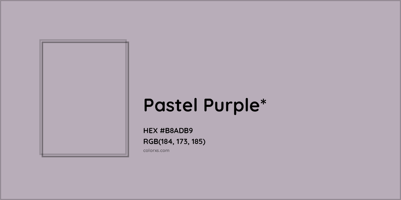 HEX #B8ADB9 Color Name, Color Code, Palettes, Similar Paints, Images