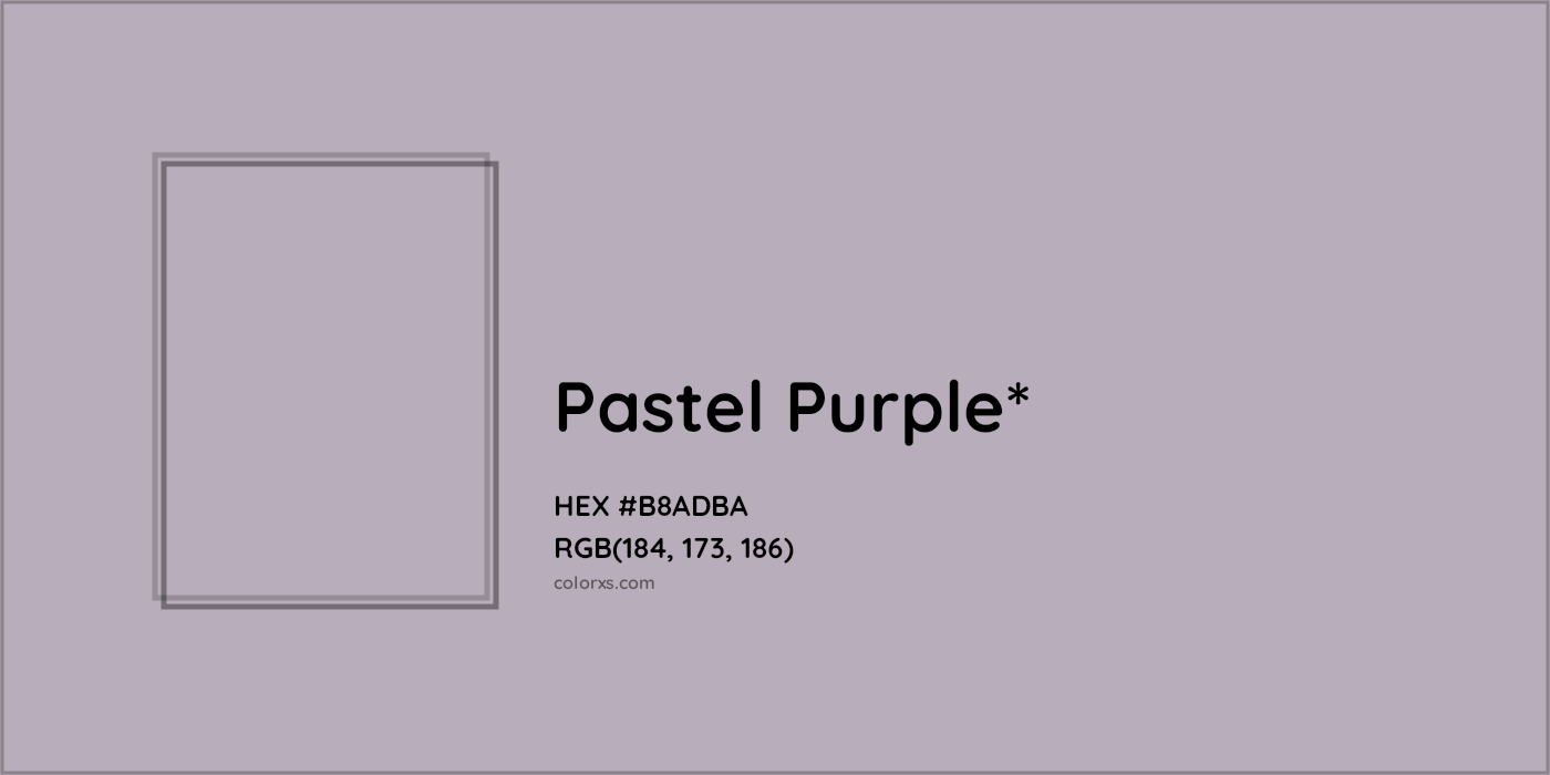 HEX #B8ADBA Color Name, Color Code, Palettes, Similar Paints, Images