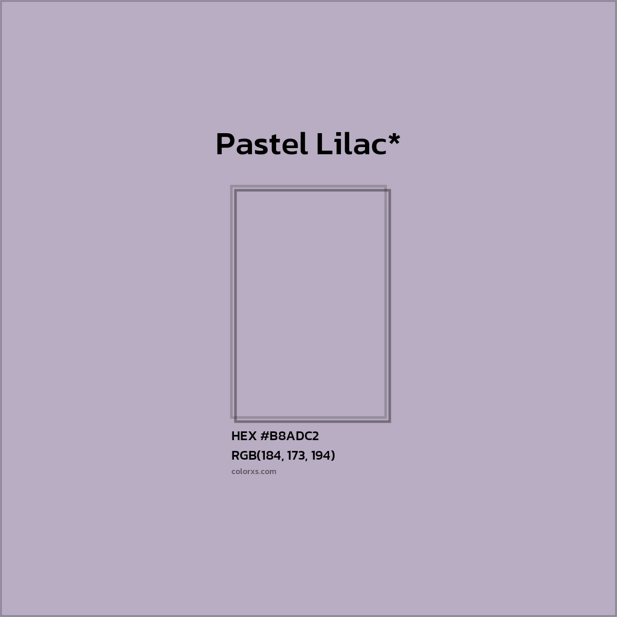 HEX #B8ADC2 Color Name, Color Code, Palettes, Similar Paints, Images