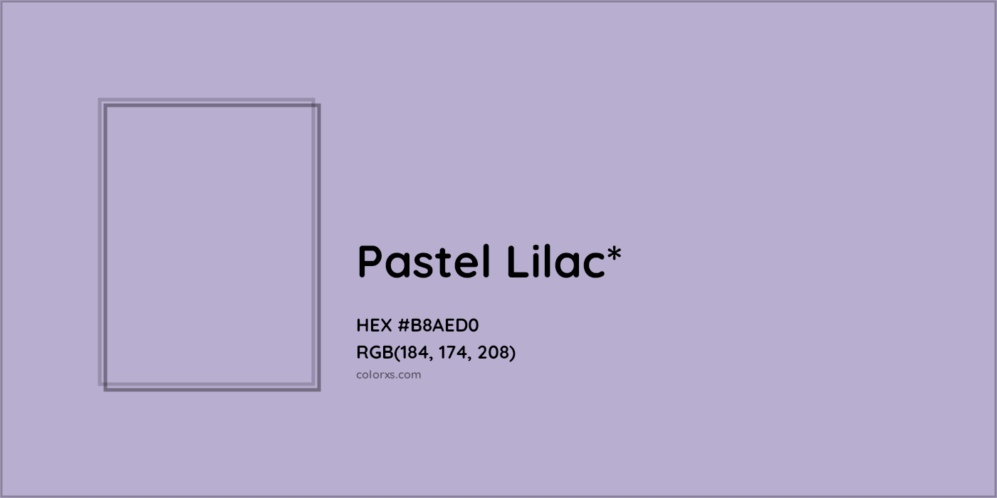 HEX #B8AED0 Color Name, Color Code, Palettes, Similar Paints, Images