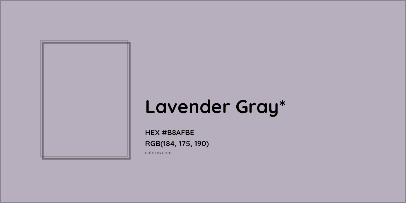 HEX #B8AFBE Color Name, Color Code, Palettes, Similar Paints, Images