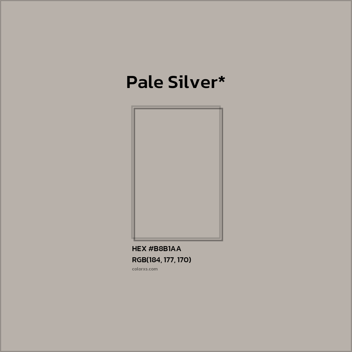 HEX #B8B1AA Color Name, Color Code, Palettes, Similar Paints, Images