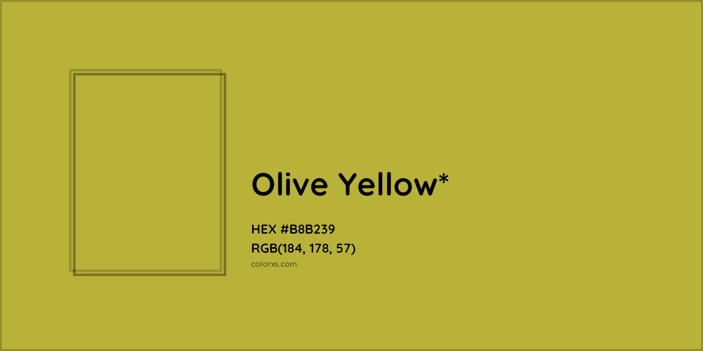 HEX #B8B239 Color Name, Color Code, Palettes, Similar Paints, Images