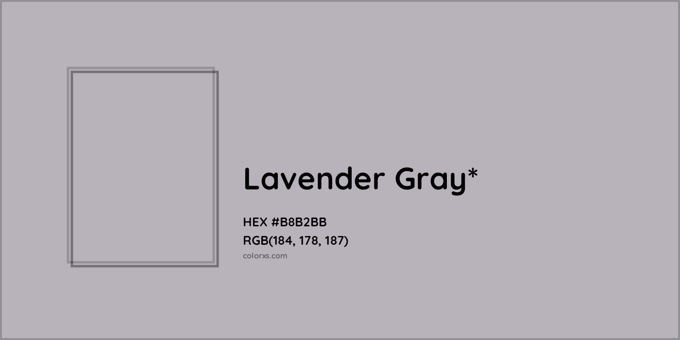 HEX #B8B2BB Color Name, Color Code, Palettes, Similar Paints, Images