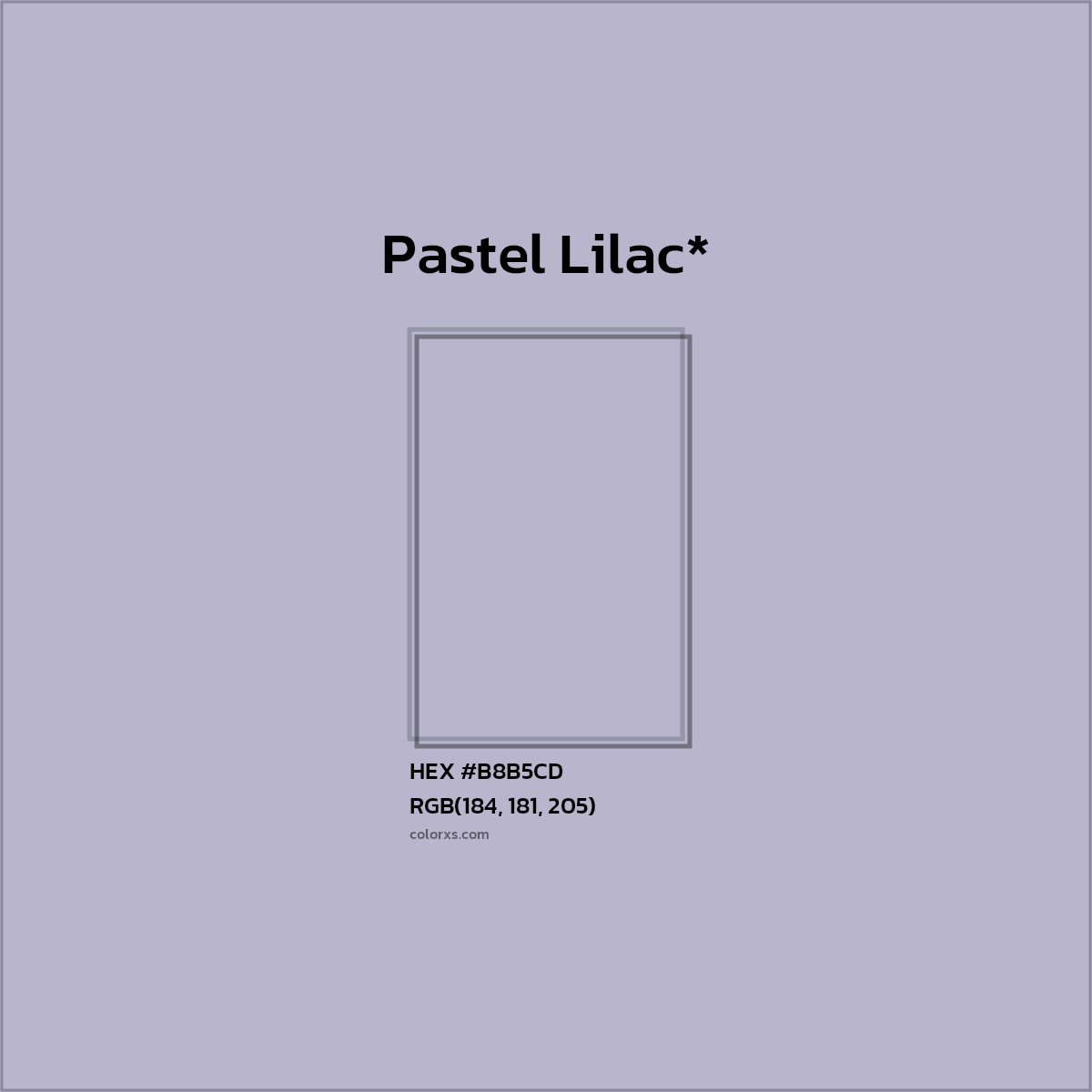 HEX #B8B5CD Color Name, Color Code, Palettes, Similar Paints, Images