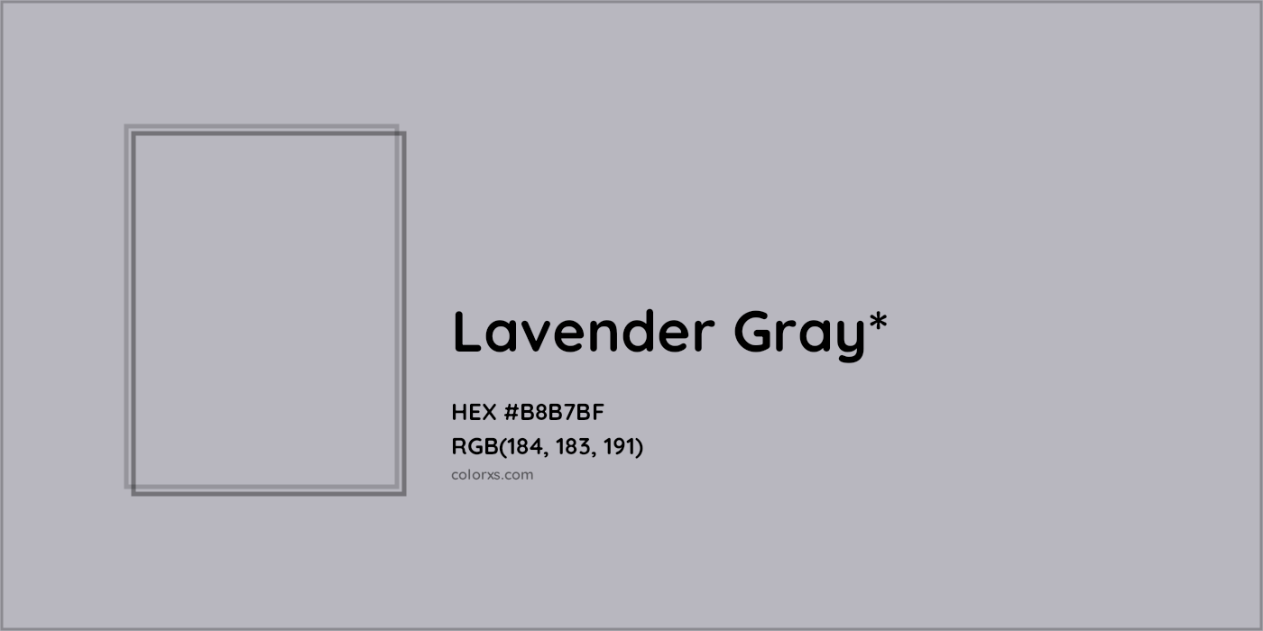 HEX #B8B7BF Color Name, Color Code, Palettes, Similar Paints, Images