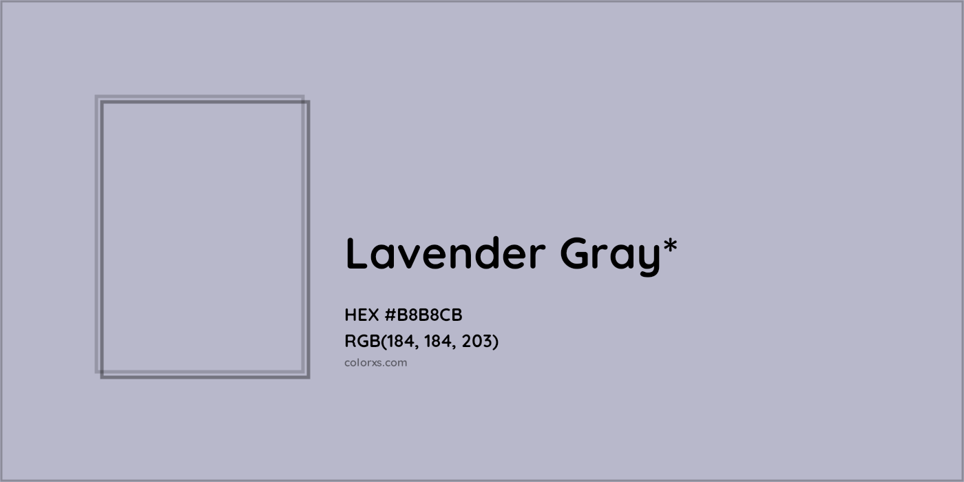 HEX #B8B8CB Color Name, Color Code, Palettes, Similar Paints, Images