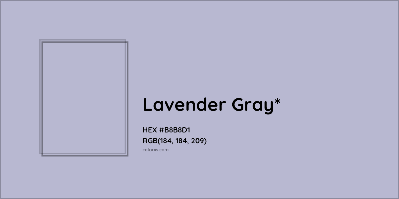 HEX #B8B8D1 Color Name, Color Code, Palettes, Similar Paints, Images