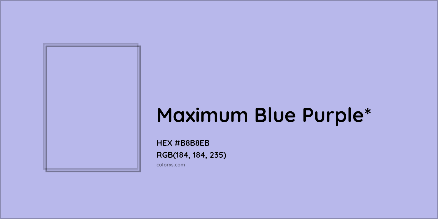 HEX #B8B8EB Color Name, Color Code, Palettes, Similar Paints, Images