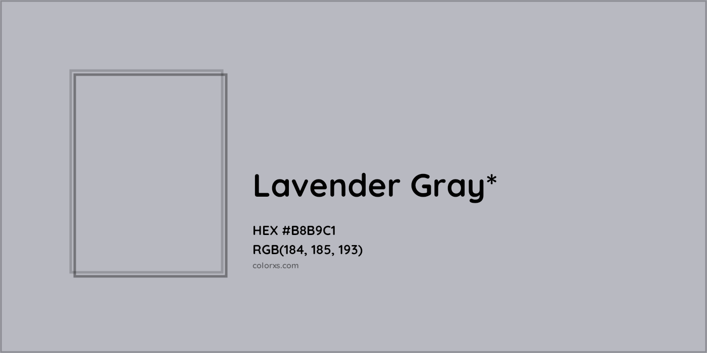 HEX #B8B9C1 Color Name, Color Code, Palettes, Similar Paints, Images